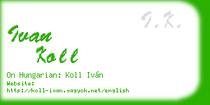 ivan koll business card